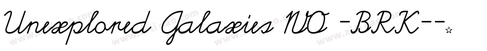 Unexplored Galaxies WO -BRK-字体转换